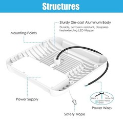 10PCS 150W LED Gas Station Canopy Lights Commercial Garage Gym Lamp 4500K-5700K