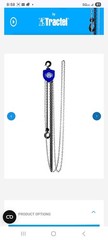 Tractel Inc. USA tralift 1 ton 30ft Chain Hoist W/1t Hook 6 x 18mm Grade 50 Blue