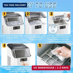 Ice Machine Cleaner Tablets Descaler 36 Pack, Countertop Ice Maker Cleaner Table