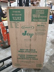 100 Ct, Dart 12J12 Foam Drink Cups – 12Oz CA & WA Restricted, 656