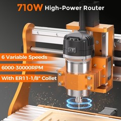 Lunyee 3020 Nova CNC Router Machine for Engraving with 710W Trim Router Spindle