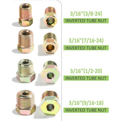25 Ft. 3/16 OD Copper Nickel Brake Line Tubing Coil and Fitting Kit, 25 Ft of 3