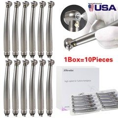 10 PCS Dental High Speed Handpiece Push Button Turbine 4 Hole NSK Pana Max Style