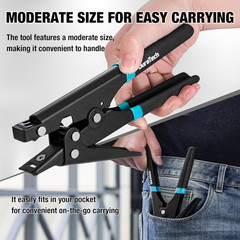 8-Inch Zip Tie Tool, Ergonomic Cable Tie Gun for Fastening and Cutting Plastic o