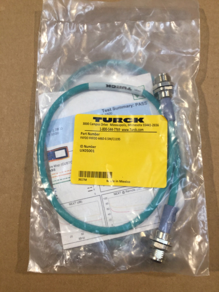 TURCK FKFDD FKFDD 4460-0.5/C1195 CORDSET, SET OF [ 2 ] NEW IN PACKAGE