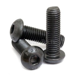 M5 Button Head Socket Cap Screws, 12.9 Steel w/ Black Ox ISO 7380, 0.80 Coarse