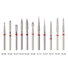 5Pcs/pack Dental Diamond Burs FG Needle Taper Fine Grit High Speed ns