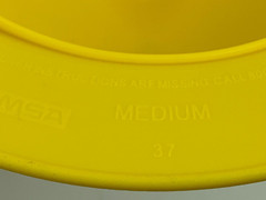 MSA V-Gard Slotted Full Brim Hard Hat w/ Fas-Trac III Suspension – Yellow