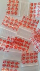 1,000 APPLE BRAND RED DICE DESIGN BAGGIES 12510 2mil ZIP LOCK 1000 1.25″x1″ bags
