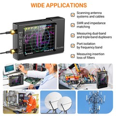NanoVNA-H Vector Network Antenna Analyzer MF VHF UHF HF 10KHz-1.5GHz Analyzer