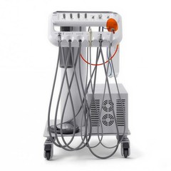 Portable Dental Mobile Delivery Unit System Air Compressor Cart 4 Holes