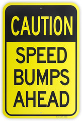 Speed Bumps Ahead Sign, Aluminum Reflective Weatherproof 18×12 Inch, Rust Free
