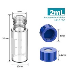 4000pcs 2mL Vials & Caps, 250uL Vial Inserts, 0.22um/0.45um PTFE Syringe Filters