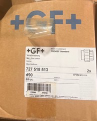 QTY 2 PROGEF Standard union S5/SDR11 (PN10) 727 518 513 PP-H W/ butt fusion ends