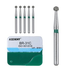 100pcs Dental Diamond Burs Medium Friction Grip 1.6MM for High Speed Handpiece