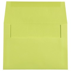 Jam Paper A7 Colored Invitation Envelopes – 5 1/4 X 7 1/4 – Ultra Lime Green –