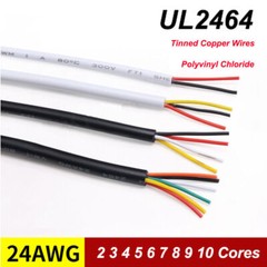 24AWG Stranded Cable Wire UL2464 PVC Flexible Multi Cores Conductors Wires