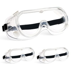 Bison Life Anti Fog Safety Goggles Over Glasses Lab Works Eyewear, Pack of 3