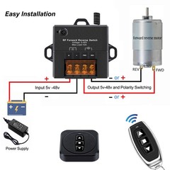SRDKG 12v Forward Reverse Remote Control Switch,Mini Forward Reverse Switch W…