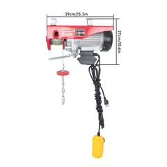 1320lbs Electric Lifting Winch 110V w/14ft Wired Remote Garage Crane Hoist