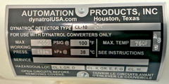 Automation Products, Inc Dynatrol Detector Type CL-10 DJT – 1000psi @ 100 F -NEW