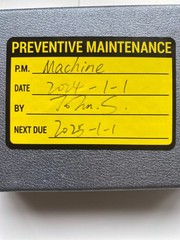 2×3 inch 200 PCS Black Yellow Preventive Maintenance Stickers for Machines an…