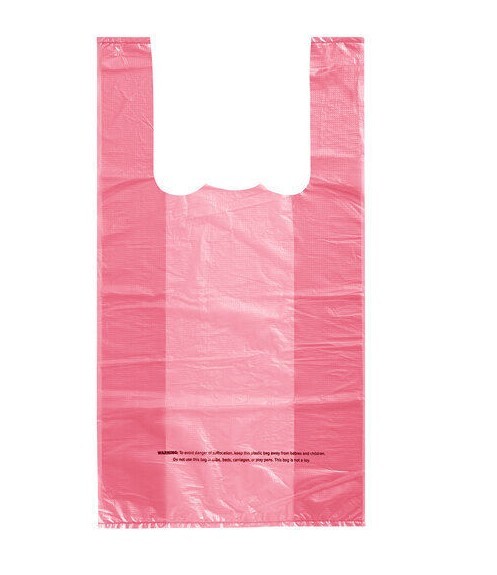 Bags 1/10 Small 8 x 4 x 15 T-Shirt Plastic Grocery Shopping Bags Burgundy