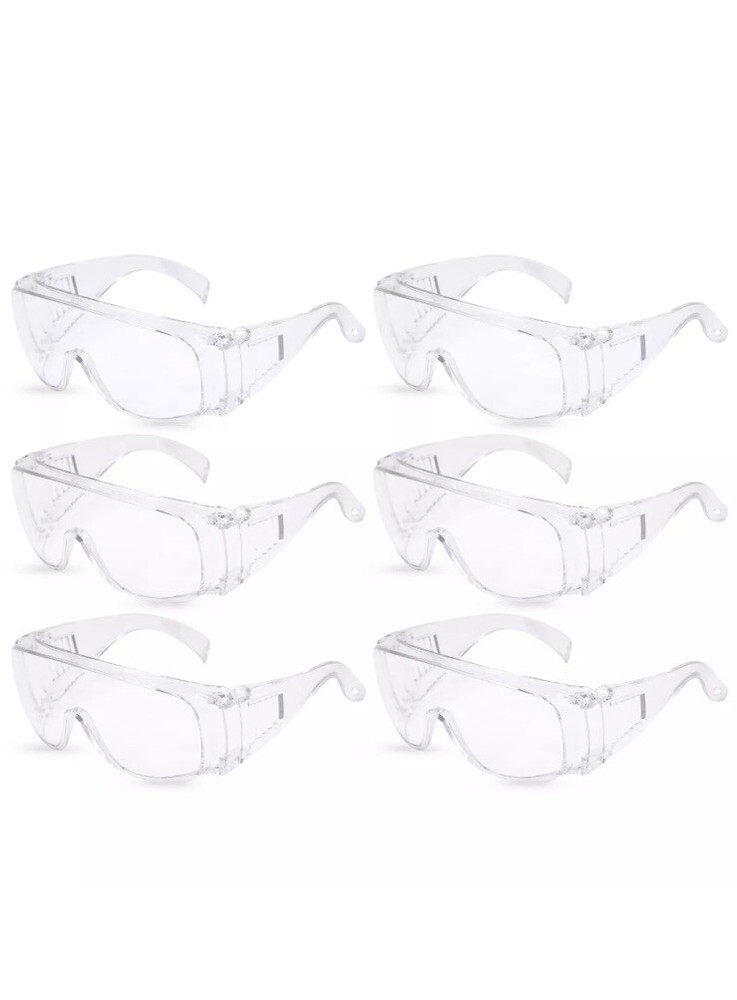 Qty.6 BISON LIFE Diamont Vented Over Glasses Safety Glasses Meets ANSI Z87.1 New