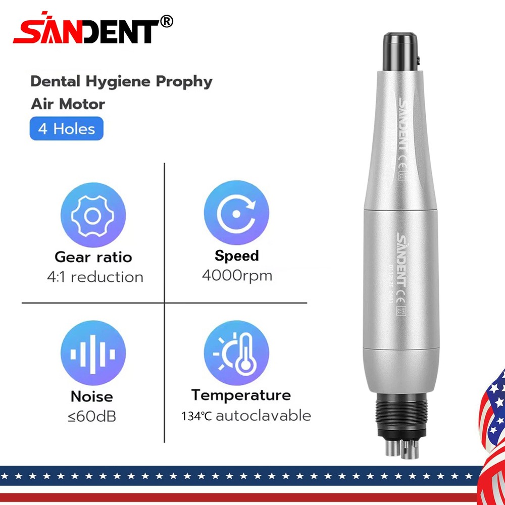 Dental Cordless Hygiene Prophy Handpiece /Low Speed Handpiece Kit 4H/2H USA