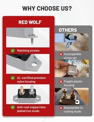Red Wolf 30Amp Automatic Reset DC 12V-24V Nylon Insulated Circuit Breaker