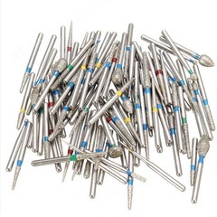 50pcs Dental Diamond Burs FG For High Speed Handpiece Friction Grip 149 Types