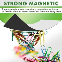 36 Strong Flexible Magnetic Sheets w/ Adhesive Back 8.5×11 20Mil for Photo Craft