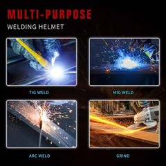 New Welding Helmet Solar Powered Auto Darkening – Large View, True Colors
