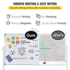 VEVOR Double Sided Magnetic Whiteboard 36″ x 24″ Mobile Dry Erase Board w/Stand
