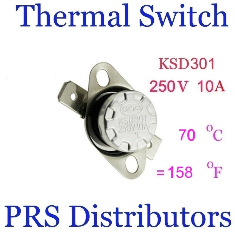 KSD301 10A 250V 70°C 158°F Thermostat Temperature Switch Thermal control Switch
