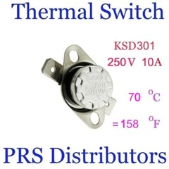 KSD301 10A 250V 70°C 158°F Thermostat Temperature Switch Thermal control Switch
