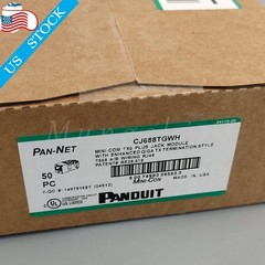 Box of 50PCS Jack Module For Panduit Giga TX CJ688TGWH Mini-Com CAT6 TX6-PlusUS