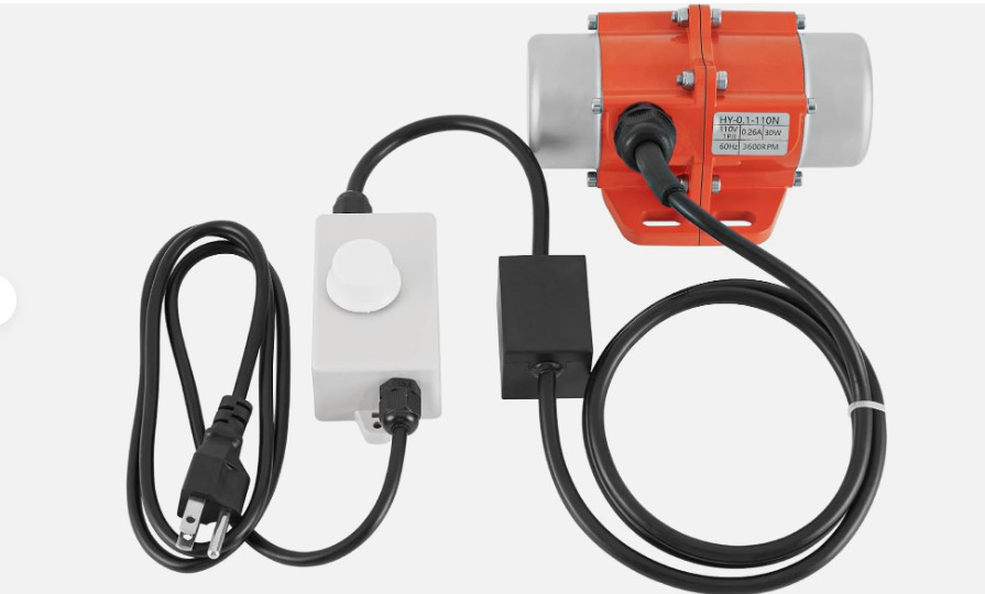 30W Small Concrete Vibrator Screen, Vibration Motor with Speed Controller, Water