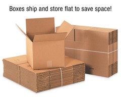 AVIDITI 6x6x18 Tall Corrugated Boxes, Tall, 6L x 6W x 18H, 25 Pack, Kraft