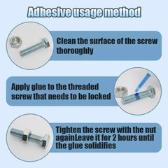 LOOLIFL Blue Thread Locker 243 Nuts-Bolts Locker, Screw Adhesive Lock Tight Seal