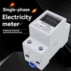 LCD Single Phase Electric Energy Meter KWH Power Usage Monitor 220V 60A DDS1108