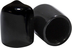 1/2” (12.7 mm) Outer Diameter Flexible Plastic Hole Plugs, Round Black Metal Tub