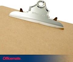 Officemate Recycled Wood Clipboard Letter Size Low Profile Clip 9 x 12.5 Brown