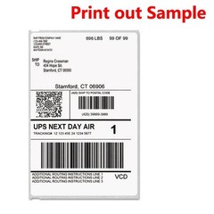6 Rolls 220/Roll Thermal Shipping Labels 4×6 Compatible 1744907 Dymo 4XL Printer