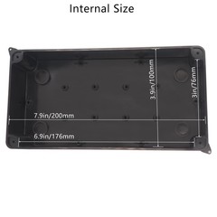 Electrical Box, Outdoor Waterproof Box IP65 7.9″ x 3.9″ x 2.8″, Black