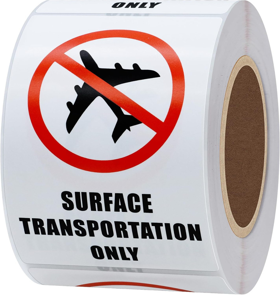 2×3 Inch Surface Transportation ONLY DOT Warning Labels Stickers Total 300