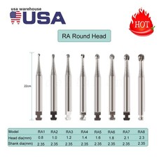 Dental Round Carbide Bur for Slow Speed Latch Type Handpiece RA 1# – 8# Burs
