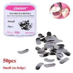Dental Metal Matrices Matrix Band Sectional Contoured Refill S/M/L 50Pcs/1Pack